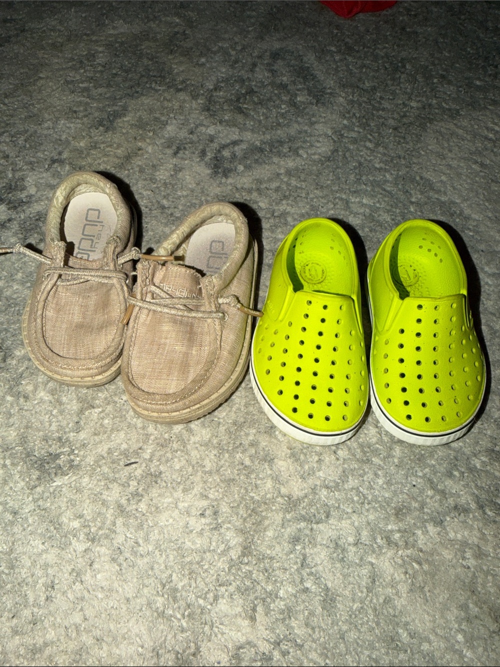 Hey Dude Neon Green Slip-On Kids Water Shoes
